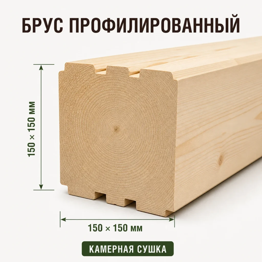 Брус профилированный 150×150 мм