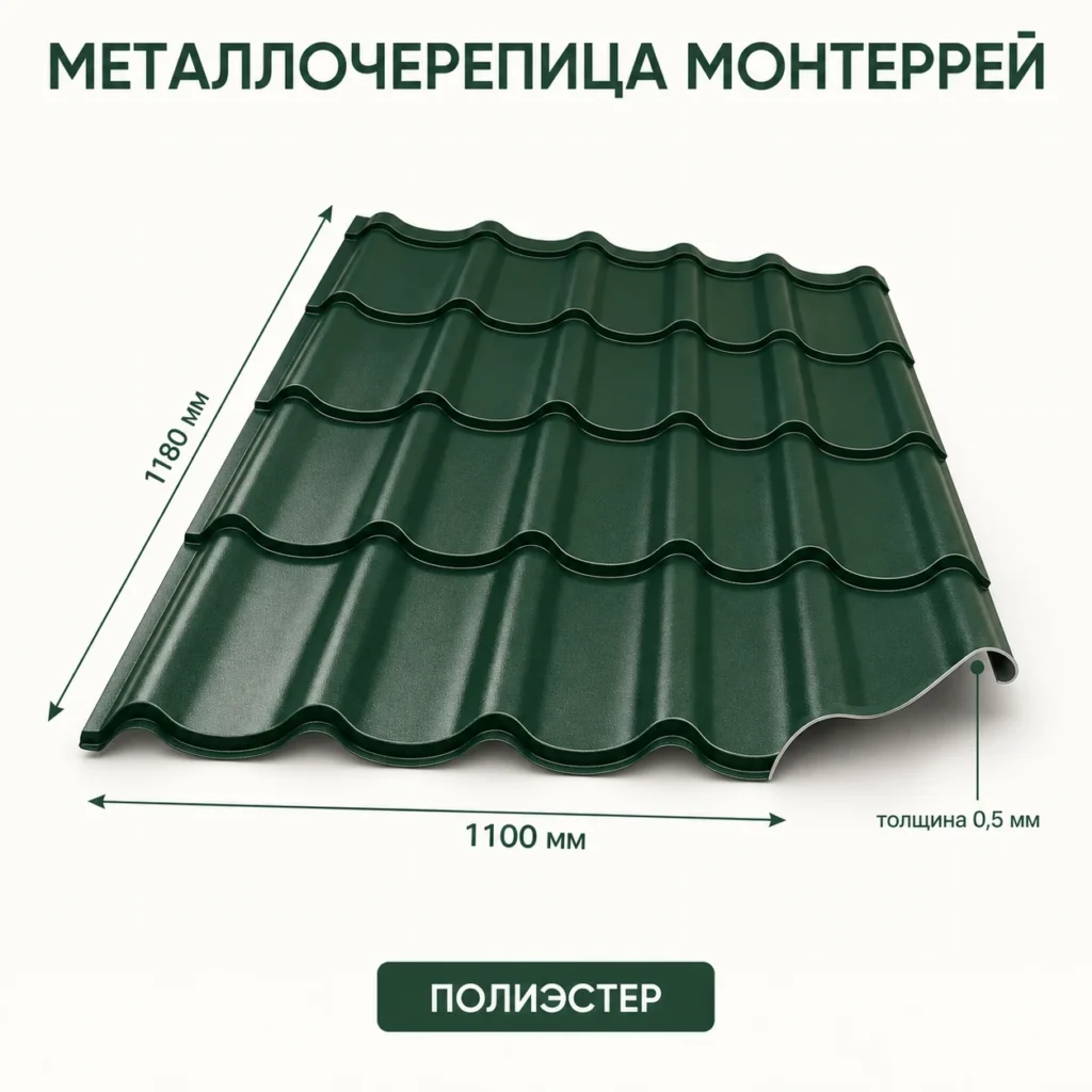 Металлочерепица Монтеррей 0,5 мм