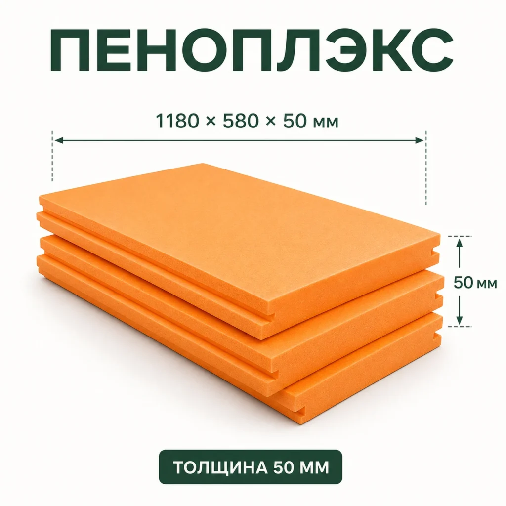 Пеноплэкс 50 мм 1180×580