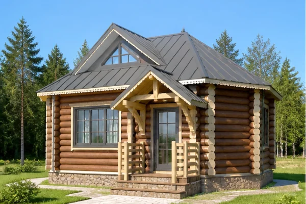 Проект бани с летней кухней 48,8 м² № 3258