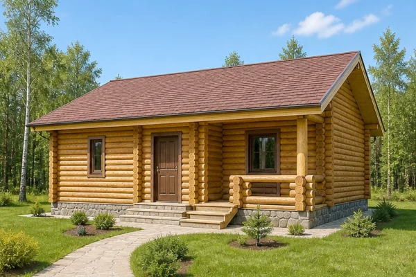 Проект бани с верандой и массажным кабинетом 64,2 м² № 3264