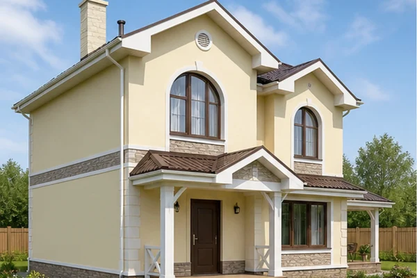 Двухэтажный дом 173,2 м² с террасой