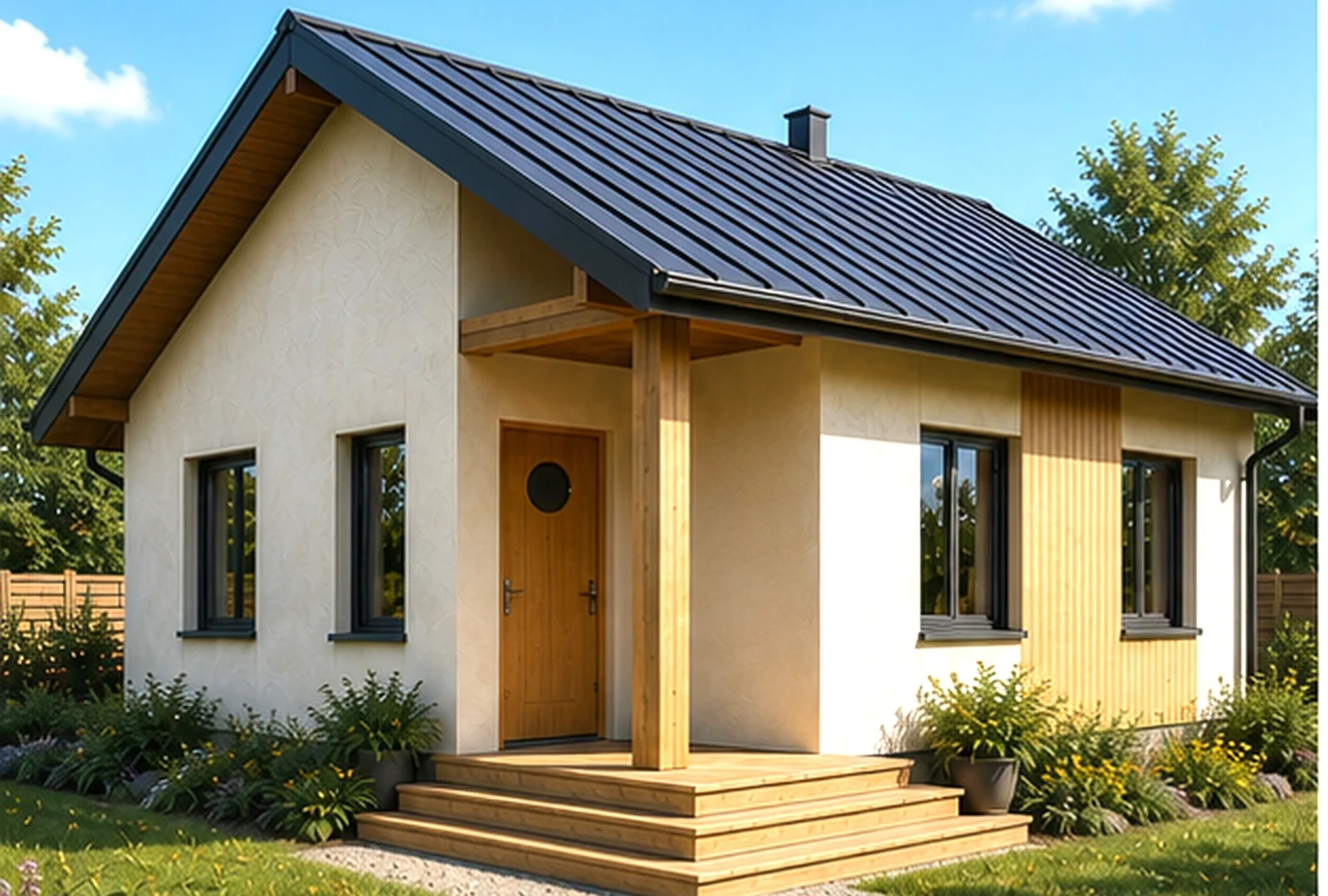 Проект дома 85 м² с террасой