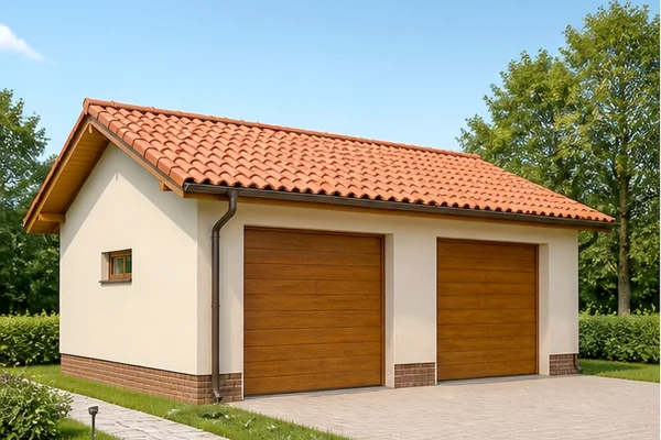 Проект гаража 56 м² на 2 машины