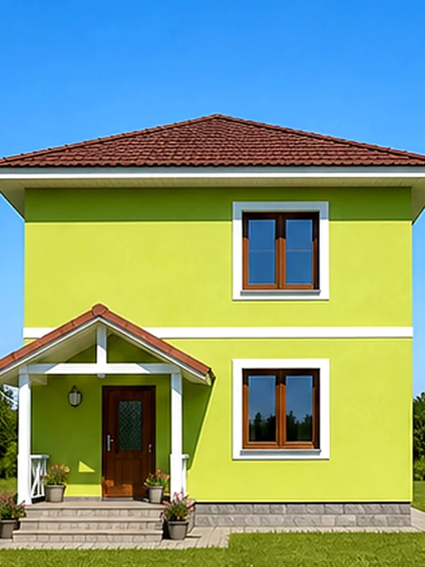 Проект двухэтажного дома из СИП-панелей 104 м² с террасой № 2172