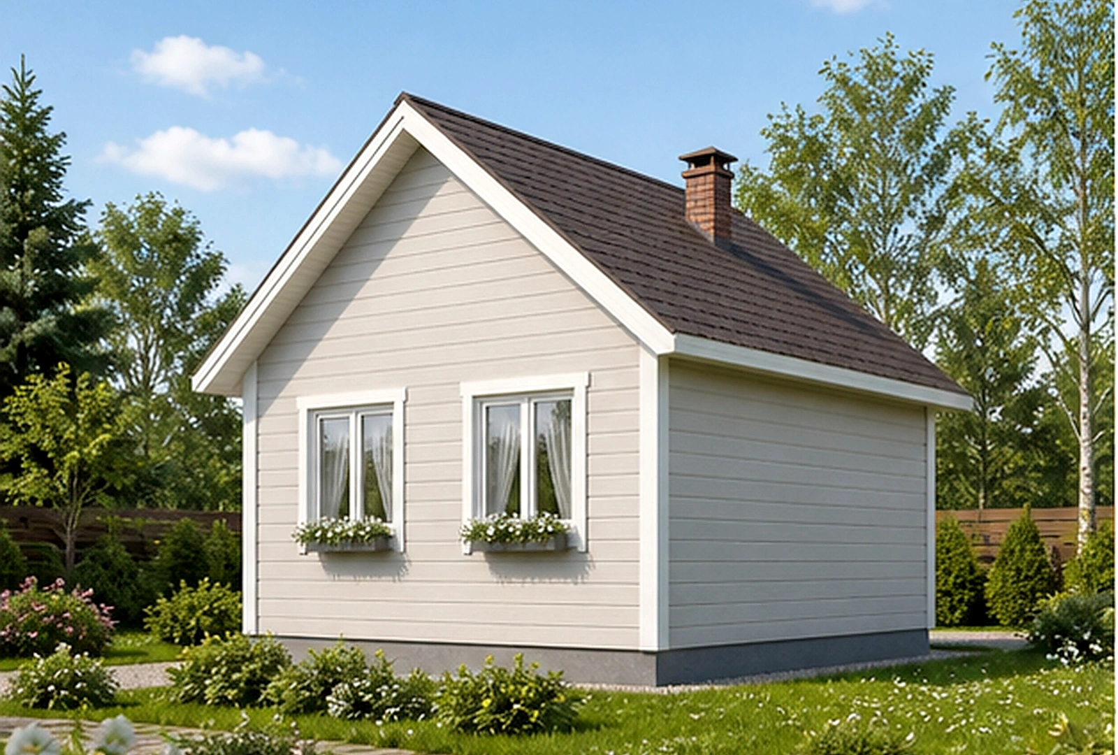 Проект SIP-садовой студии 22,18 м² № 3576
