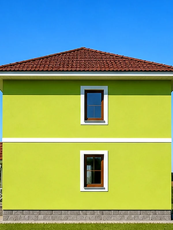 Проект двухэтажного дома из СИП-панелей 104 м² с террасой № 2172