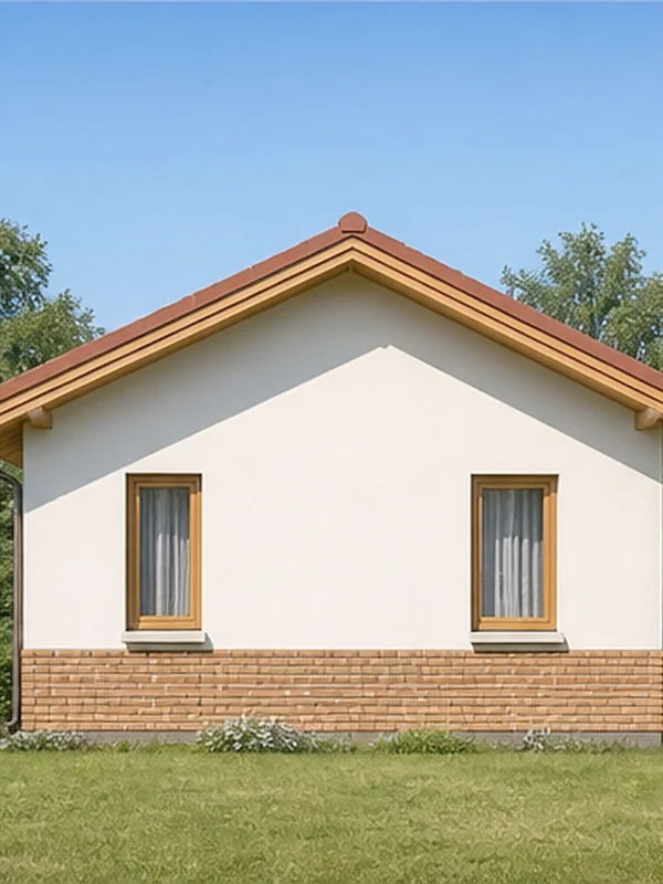 Проект одноэтажного дома 50 м² с террасой