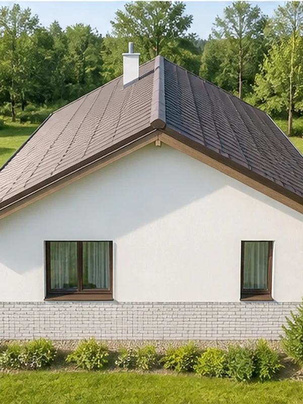 Проект одноэтажного дома 65 м² с террасой