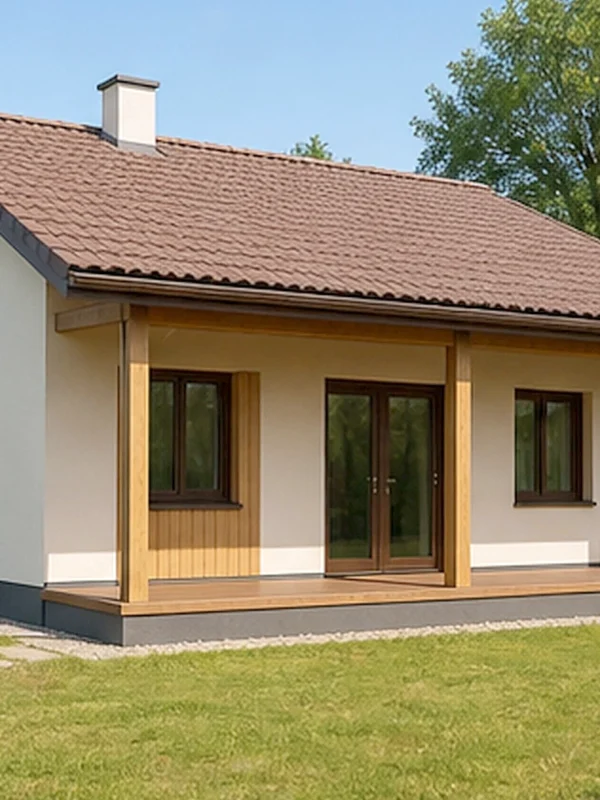Проект SIP-гостевого дома с террасой 44 м² № 3573