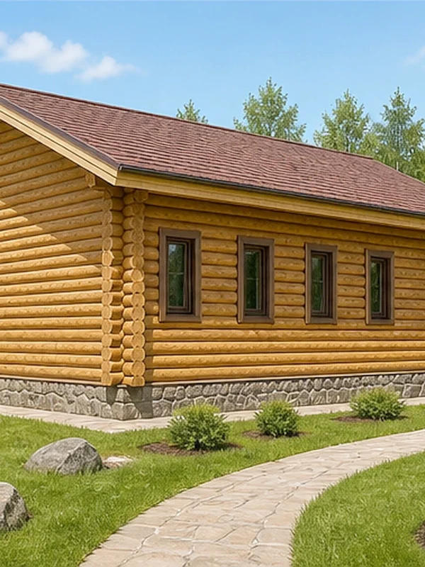 Проект бани с верандой и массажным кабинетом 64,2 м² № 3264