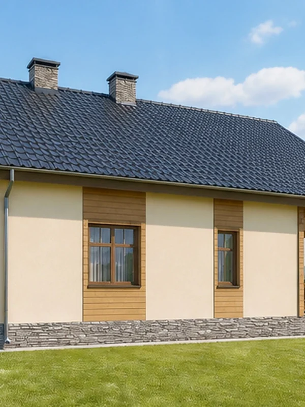 Проект двухэтажного дома 173 м² с террасой и балконом