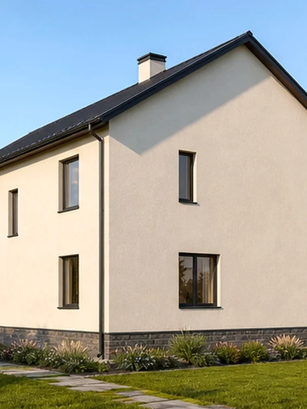 Проект двухэтажного дома 218,94 м² с террасой и балконом