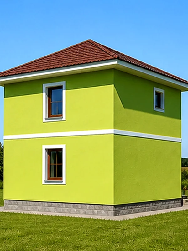 Проект двухэтажного дома из СИП-панелей 104 м² с террасой № 2172