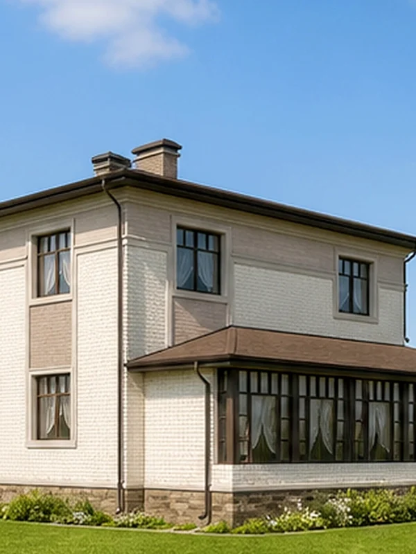 Проект двухэтажного дома из СИП-панелей 209 м² с террасой № 2178
