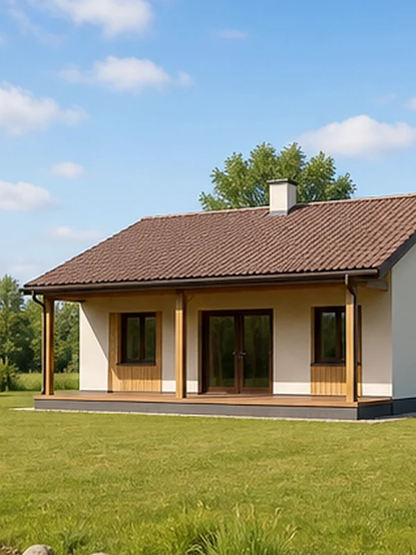 Проект SIP-гостевого дома с террасой 44 м² № 3573