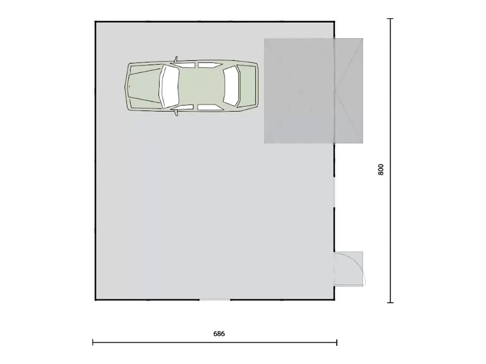 Планировка — Проект гаража 55 м² с мастерской