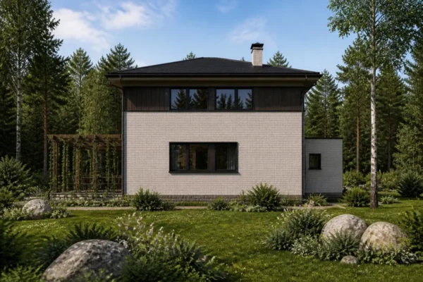 Планировка двухэтажного дома 156 м²